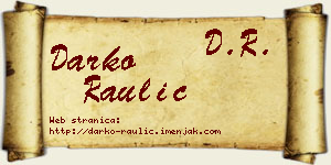 Darko Raulić vizit kartica